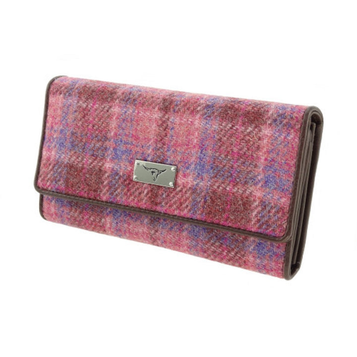 Glen Appin Tiree Harris Tweed Long Fold-over Purse LB2106