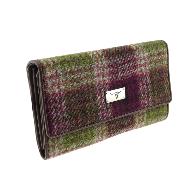 Glen Appin Tiree Harris Tweed Long Fold-over Purse LB2106