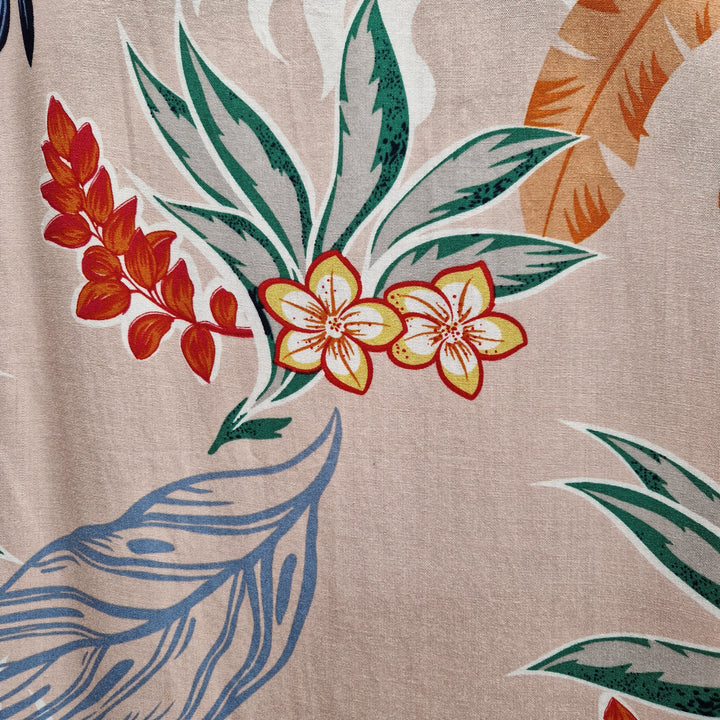 Kimono Wrap Cover Up - Floral Dusky Pink