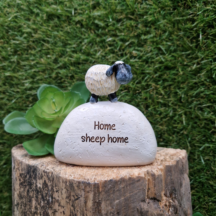 Sheep Fab-Ewe-Lous Home Sheep Home Mini Pebble Ornament Gift Figurine