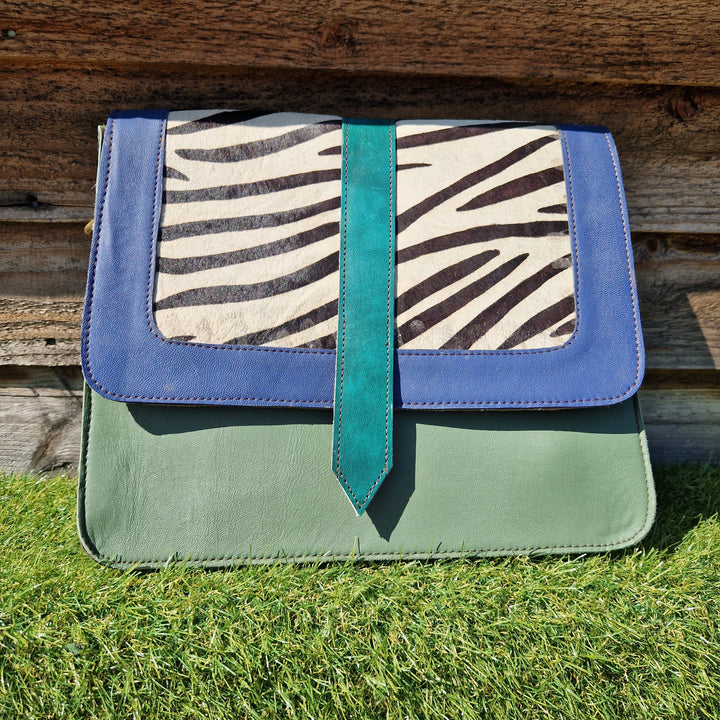 Recycled Leather Large Crossbody Handbag 207-105