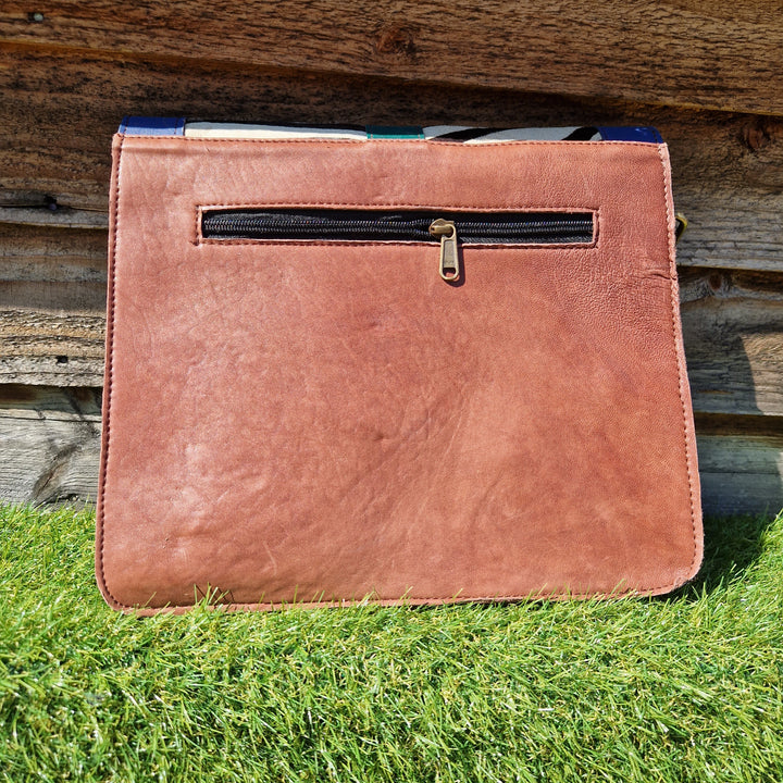 Recycled Leather Large Crossbody Handbag 207-105