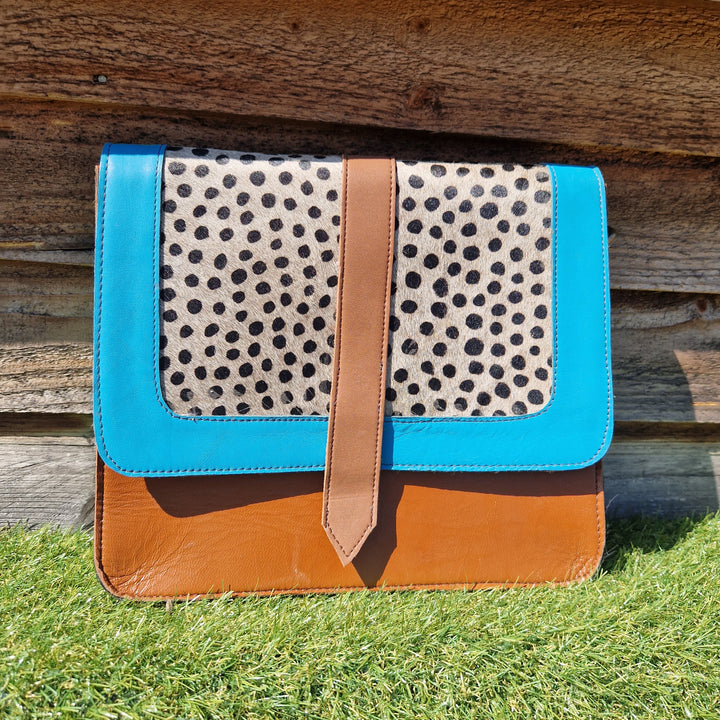 Recycled Leather Large Crossbody Handbag 207-104