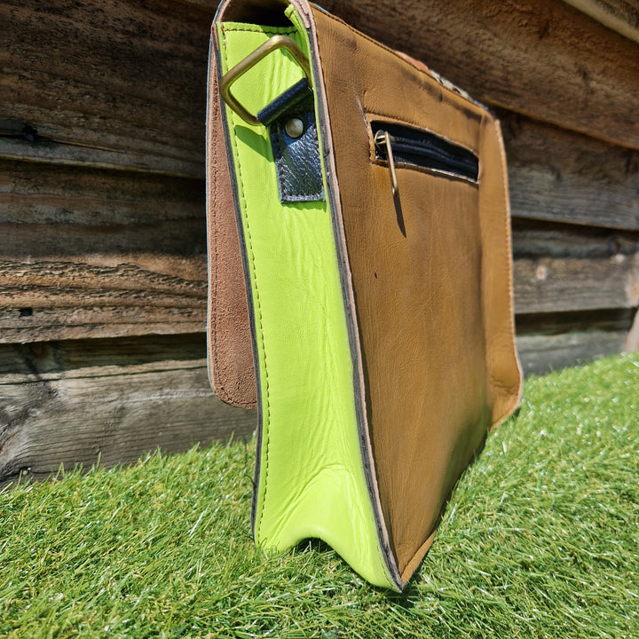 Recycled Leather Large Crossbody Handbag 207-104