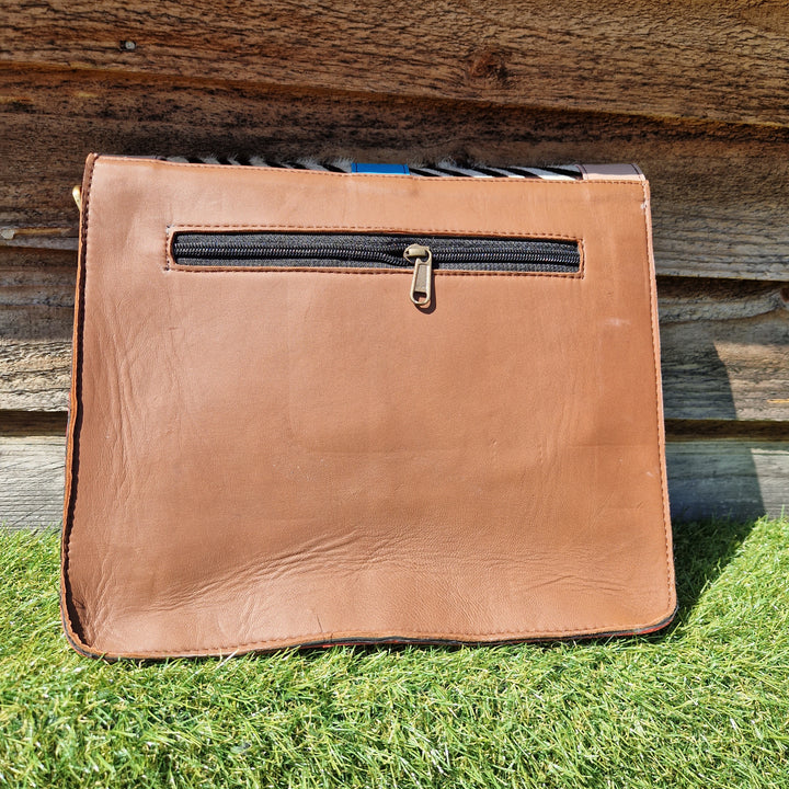 Recycled Leather Large Crossbody Handbag 207-106