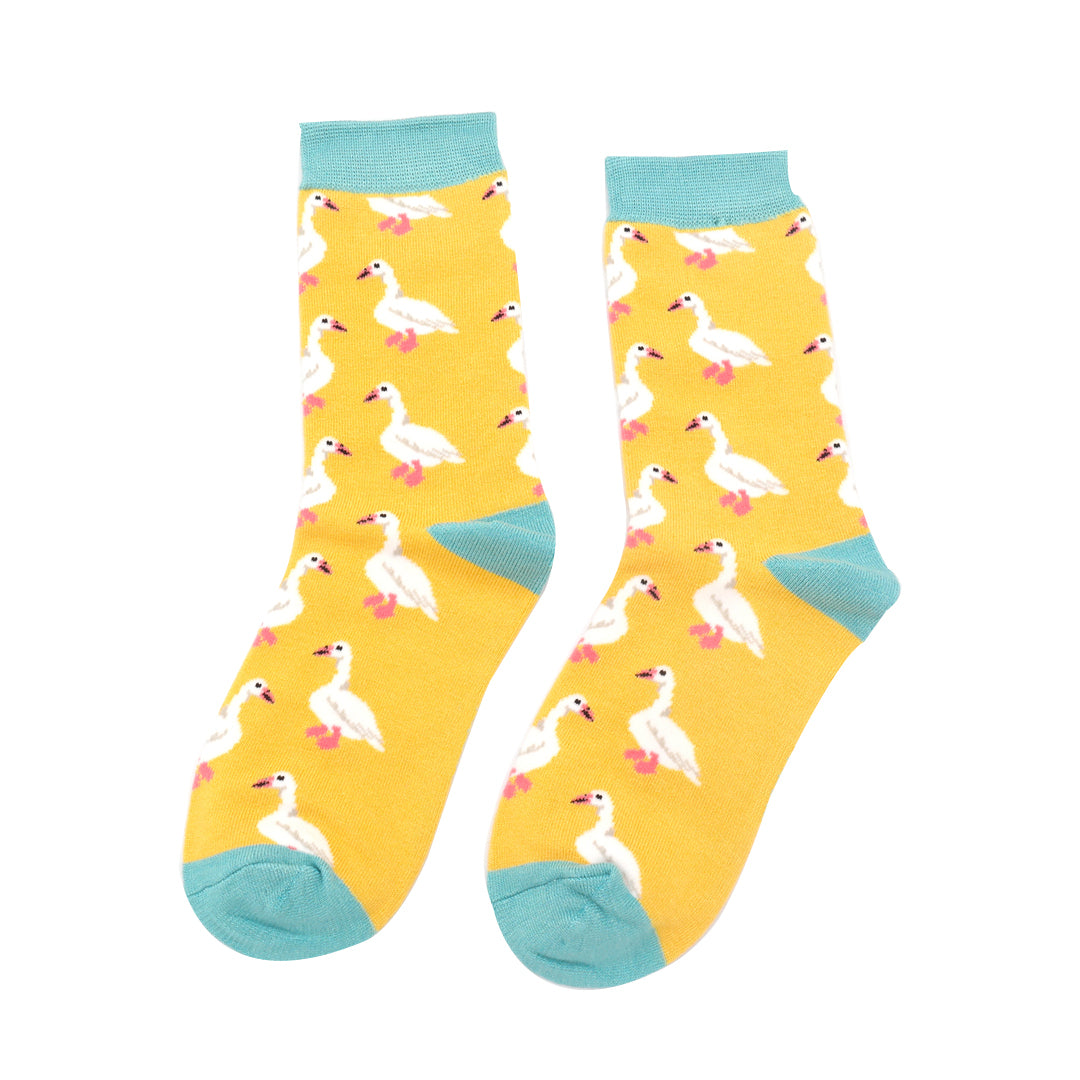 Miss Sparrow Bamboo White Ducks In Yellow