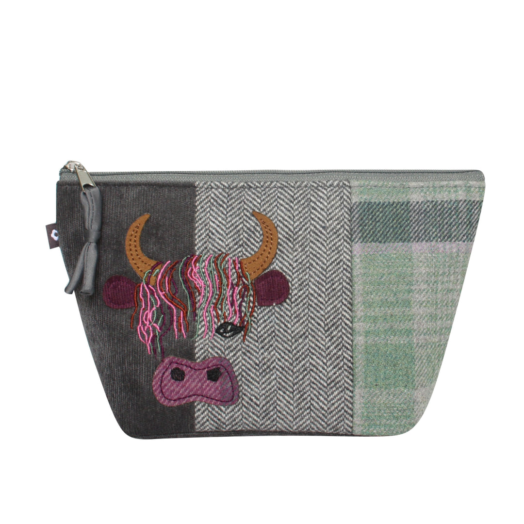 Highland Cow Applique Make up Bag By Earth Squared