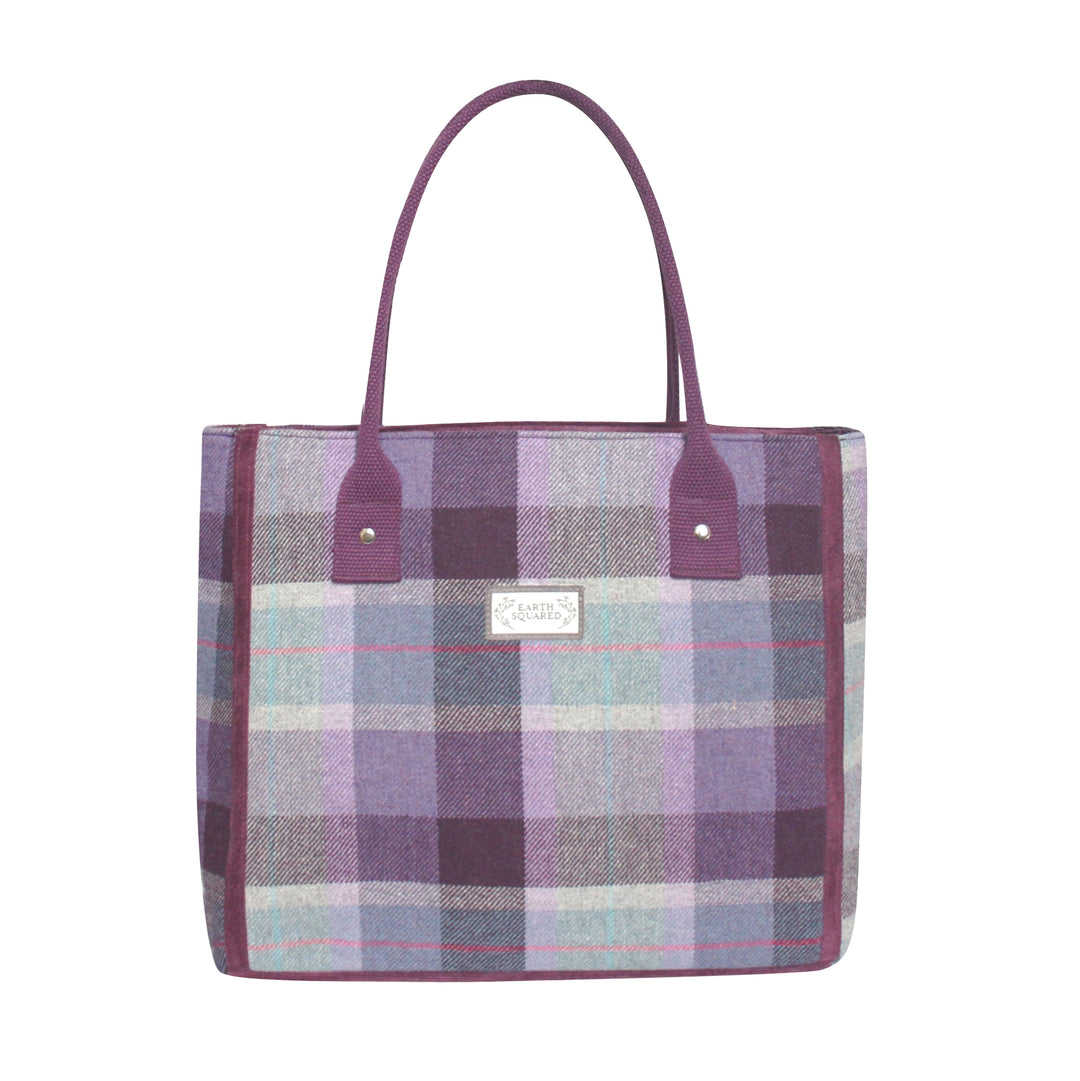 Carberry Purple Tweed Tote Handbag by Earth Squared