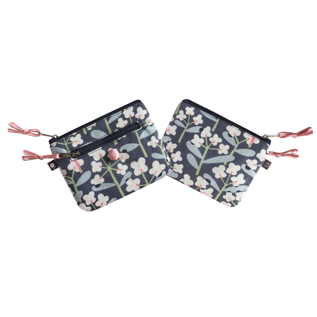 Navy Blossom Emily Coin Purse by Earth Squared