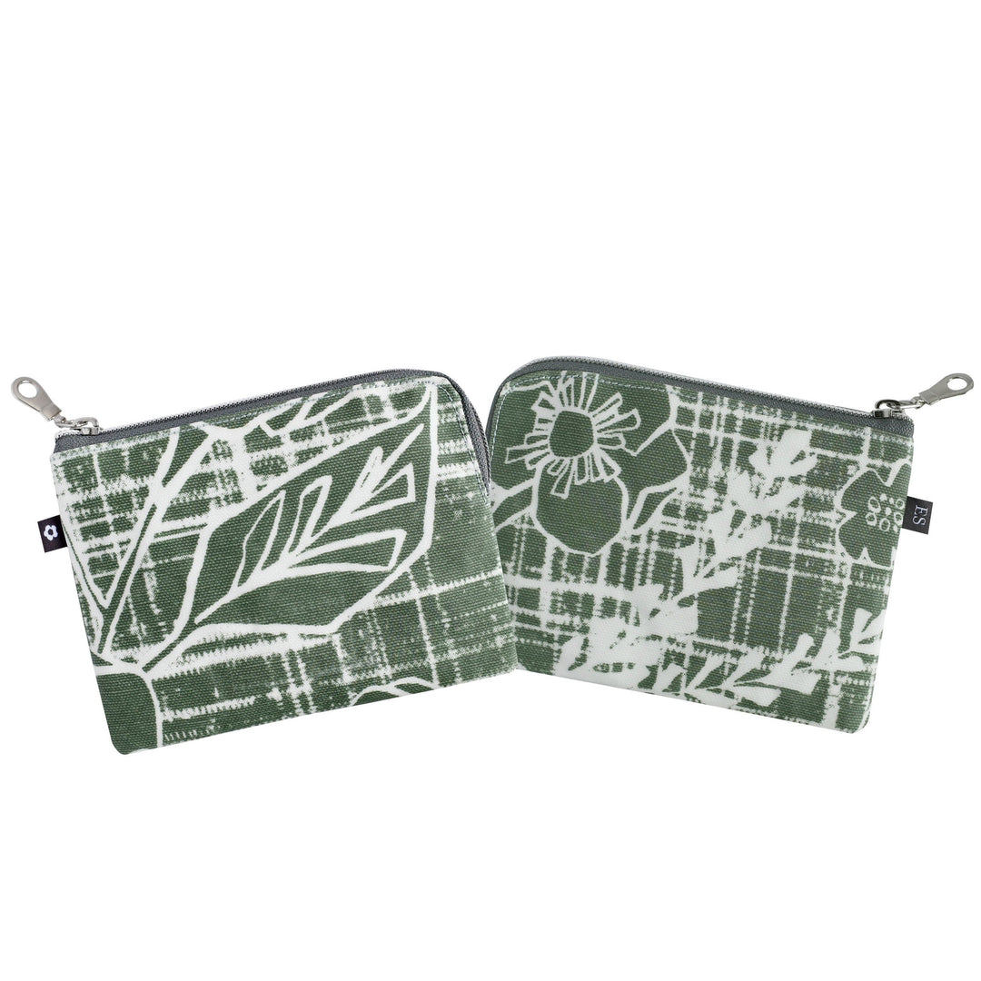 Green Print Oil Cloth Coin Purse by Earth Squared