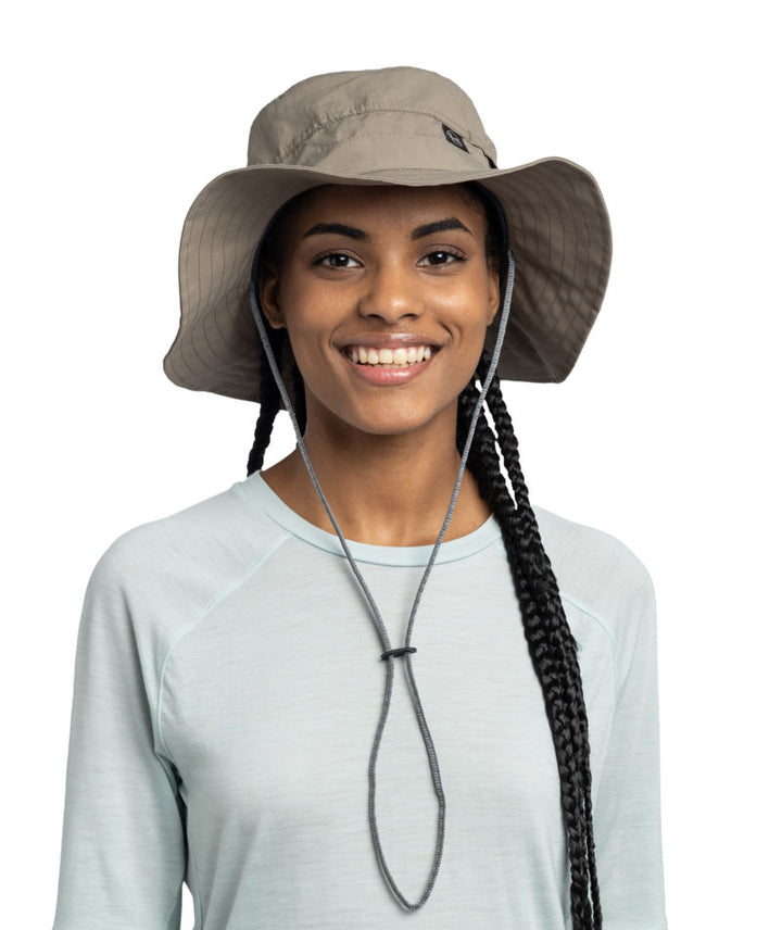Buff Explore Booney UPF 50 Lightweight Packable Hat In Solid Brindle