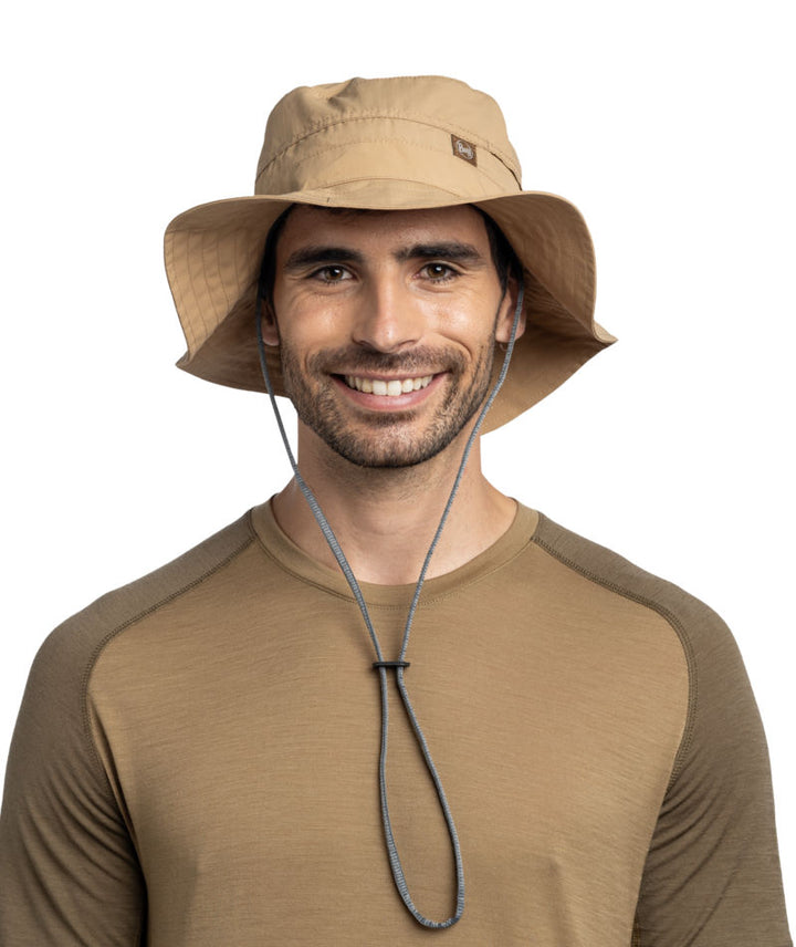 Buff Explore Booney UPF 50 Lightweight Packable Hat In Fawn