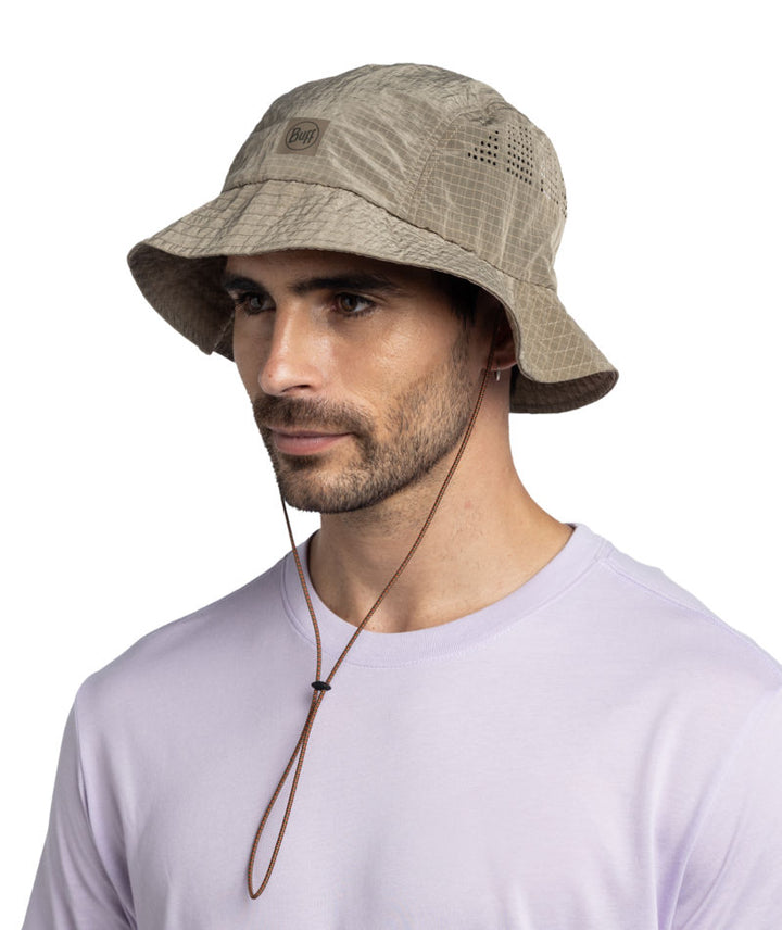 Buff Go Bucket Hat UPF 50 Lightweight Packable Hat In Tundra Khaki