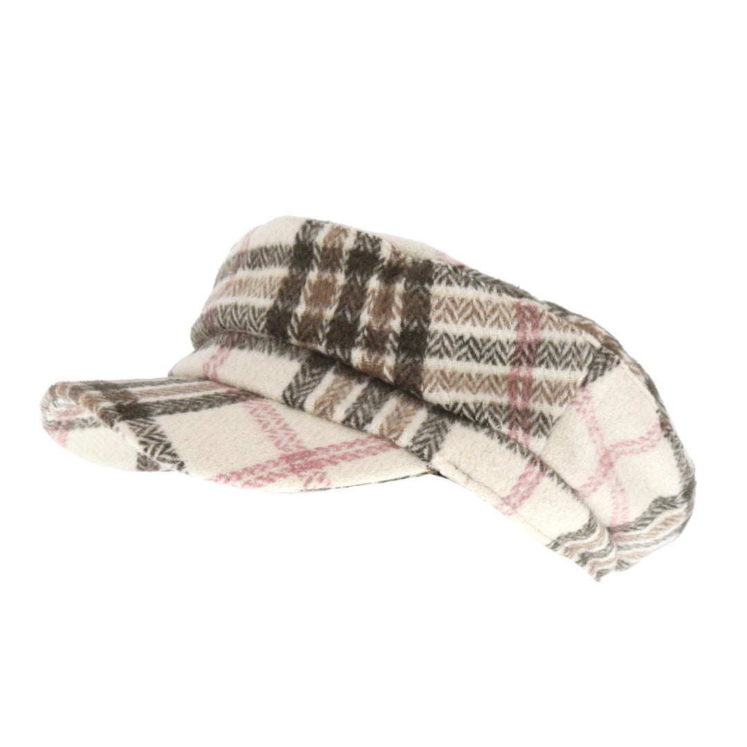 Ladies Checked Train Driver Peaked Cap