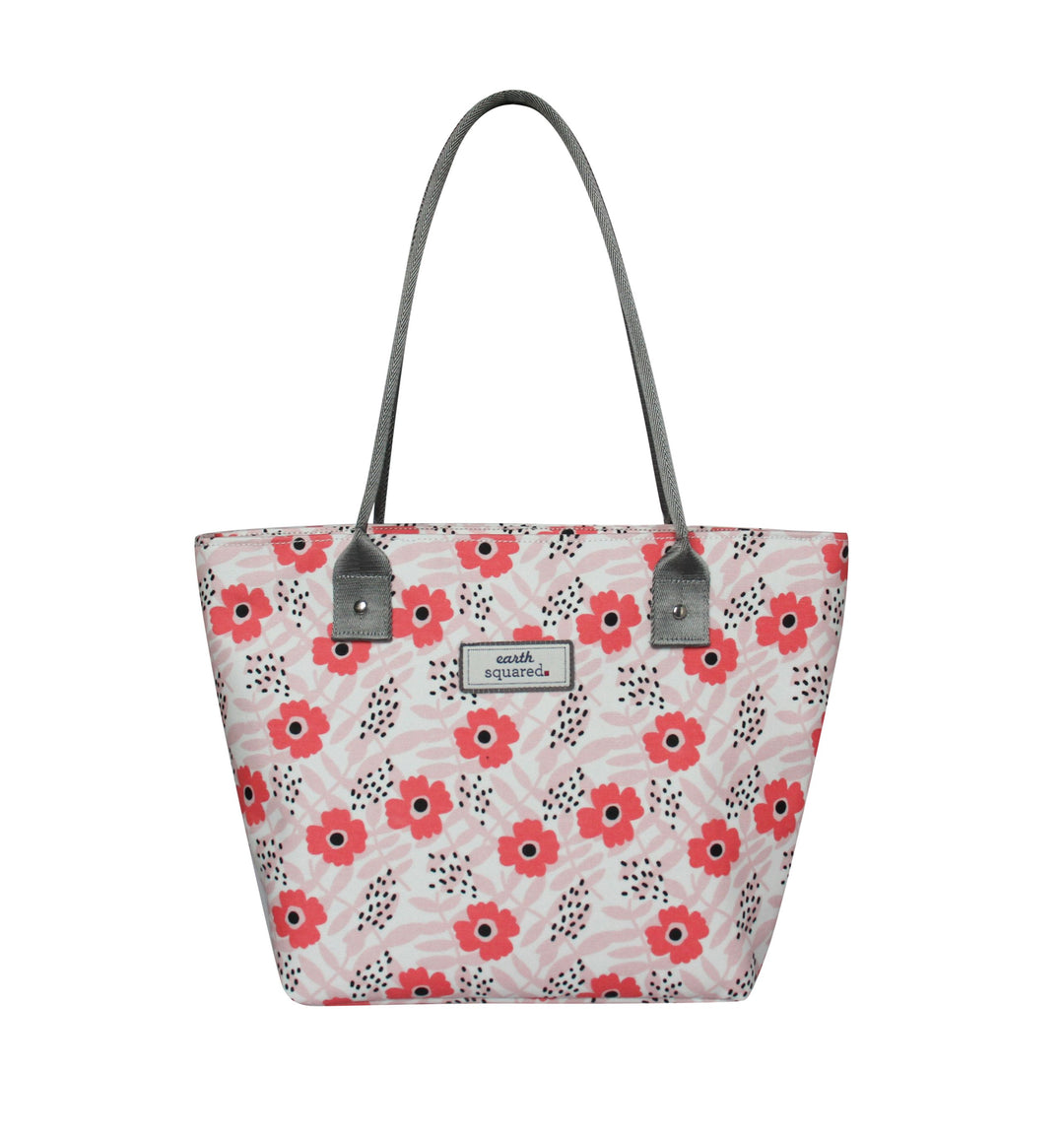 Poppy Pink Oil Cloth Tote Bag by Earth Squared