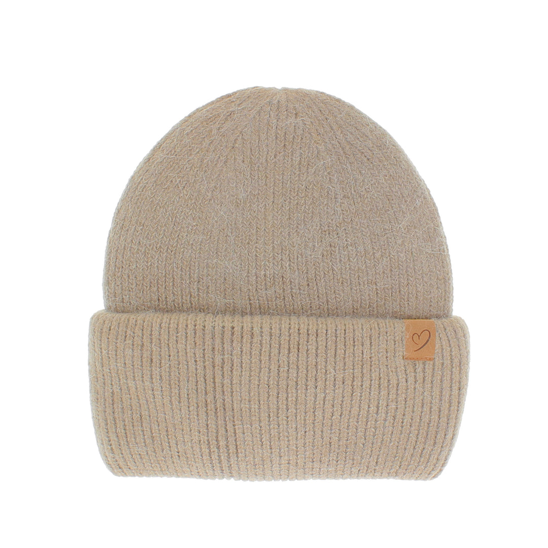 Super Soft Women's Beanie Hat in Biscuit