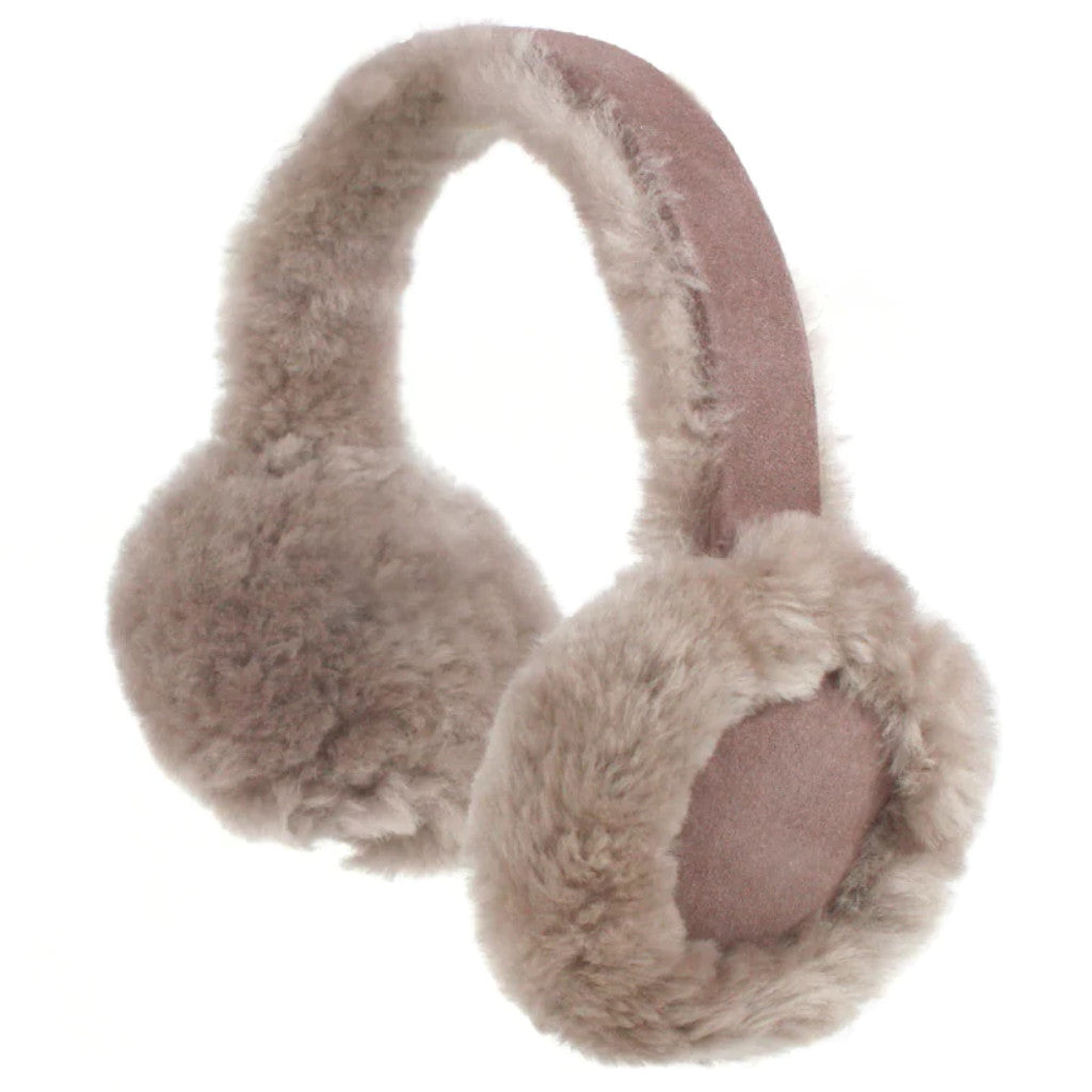 Luxury Sheepskin Earmuffs in Truffle