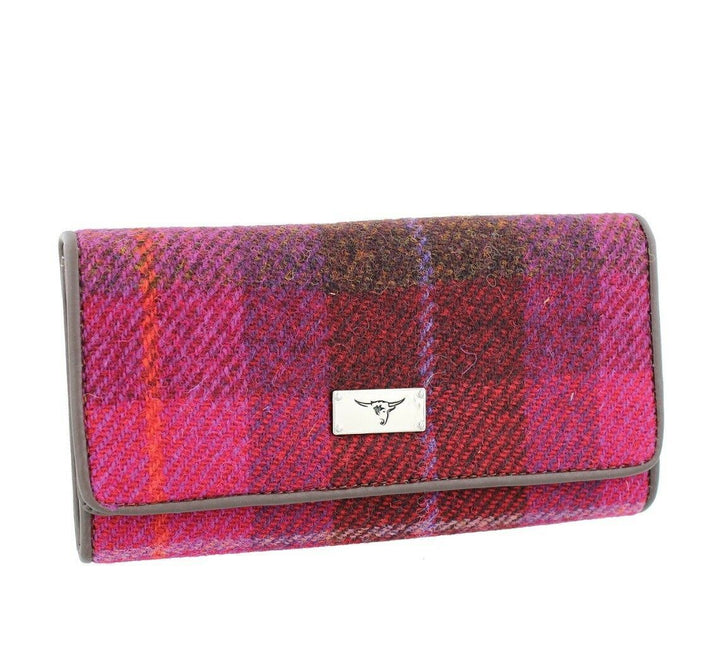 Glen Appin Tiree Harris Tweed Long Fold-over Purse LB2106