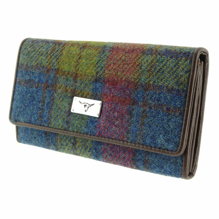 Glen Appin Tiree Harris Tweed Long Fold-over Purse LB2106