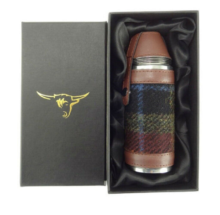 Glen Appin Harris Tweed Hunting Flask Gift Boxed