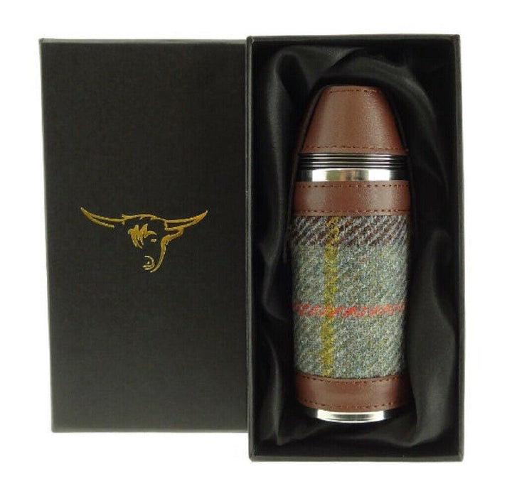 Glen Appin Harris Tweed Hunting Flask Gift Boxed