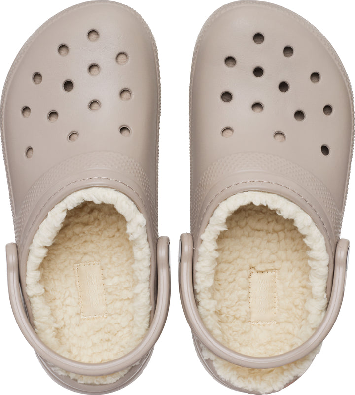 Crocs Adults Unisex Classic Lined Clogs In Mushroom/Bone