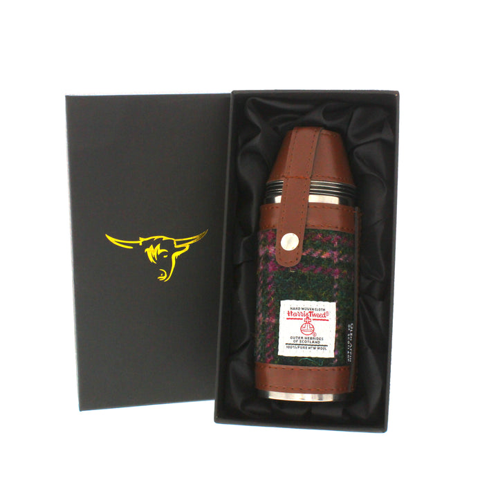 Glen Appin Harris Tweed Hunting Flask Gift Boxed