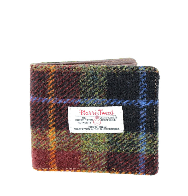 Glen Appin Rust Check Harris Tweed Bi-fold Wallet LB2007