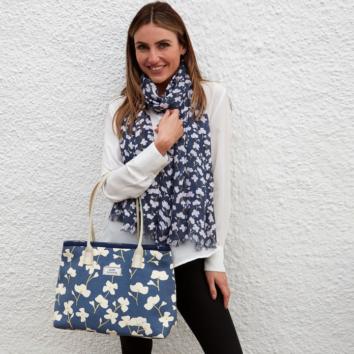 Floral Blossom Canvas Tote Bag by Earth Squared