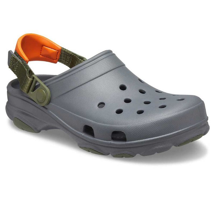 Crocs Adults Unisex All Terrain Clogs In Slate Grey/Orange