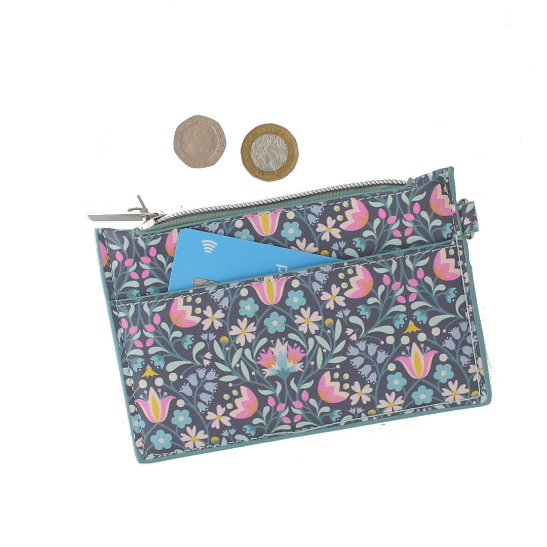 Grey Art Deco Vegan Leather Coin Purse by Earth Squared