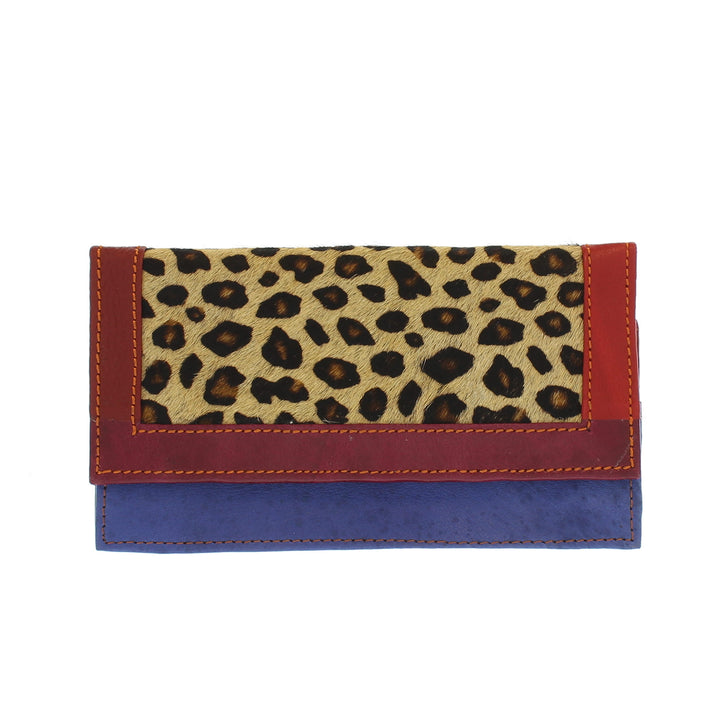 Colourful Animal Print Purse In Recycled Leather 102