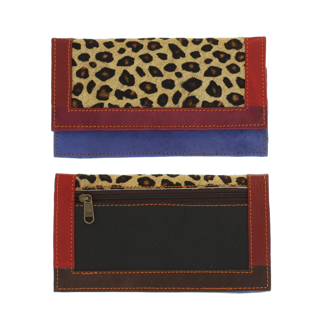 Colourful Animal Print Purse In Recycled Leather 102