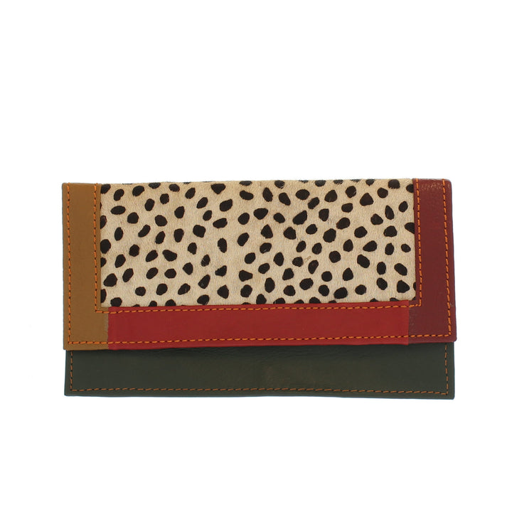 Colourful Animal Print Purse In Recycled Leather 103