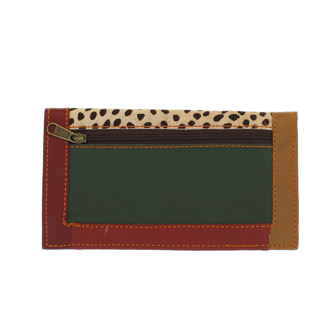 Colourful Animal Print Purse In Recycled Leather 103