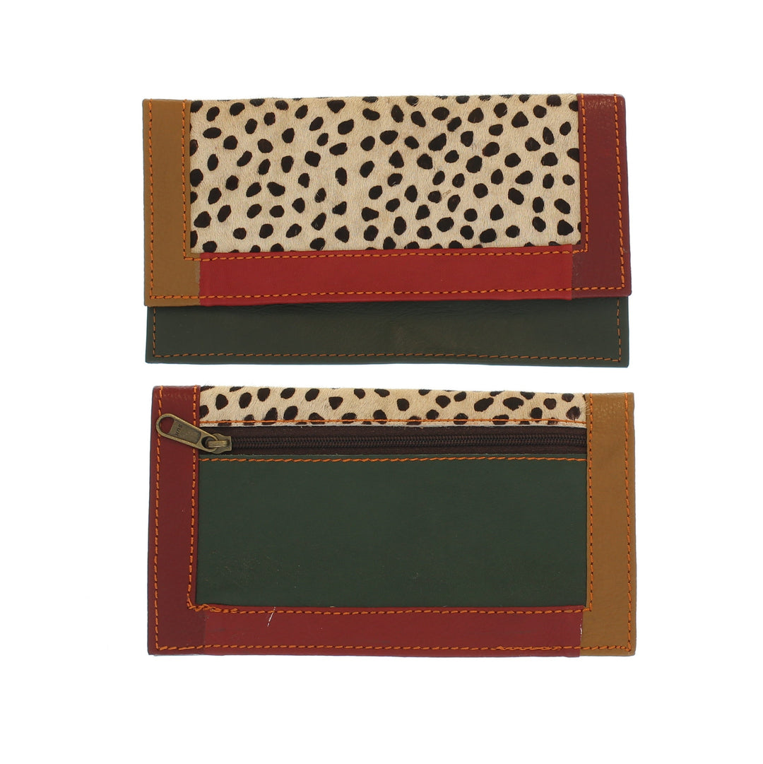 Colourful Animal Print Purse In Recycled Leather 103