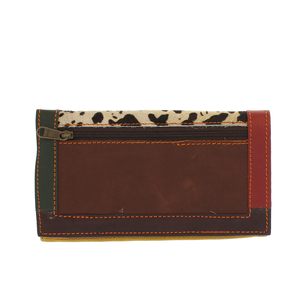 Colourful Animal Print Purse In Recycled Leather 104