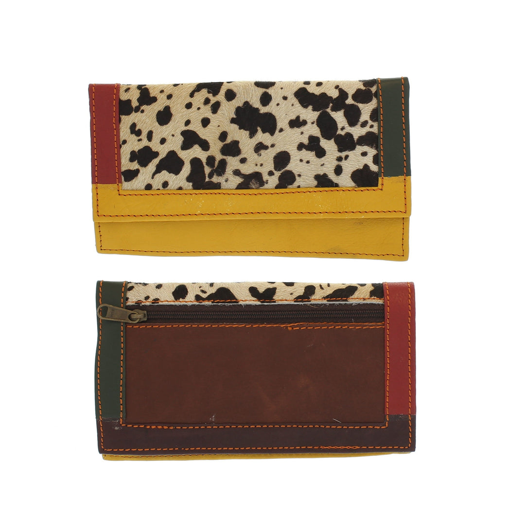 Colourful Animal Print Purse In Recycled Leather 104