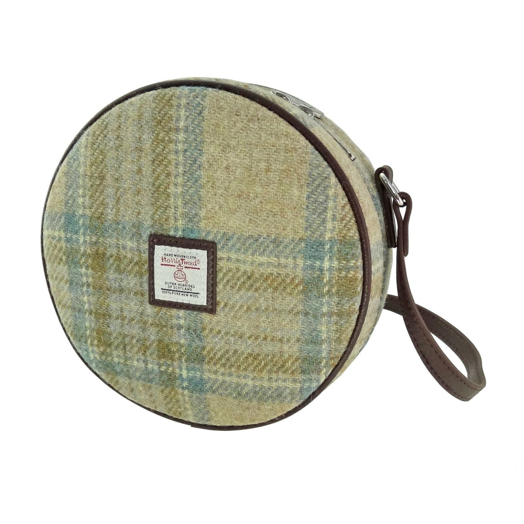 Glen Appin Harris Tweed Mini Round Bannock Bag