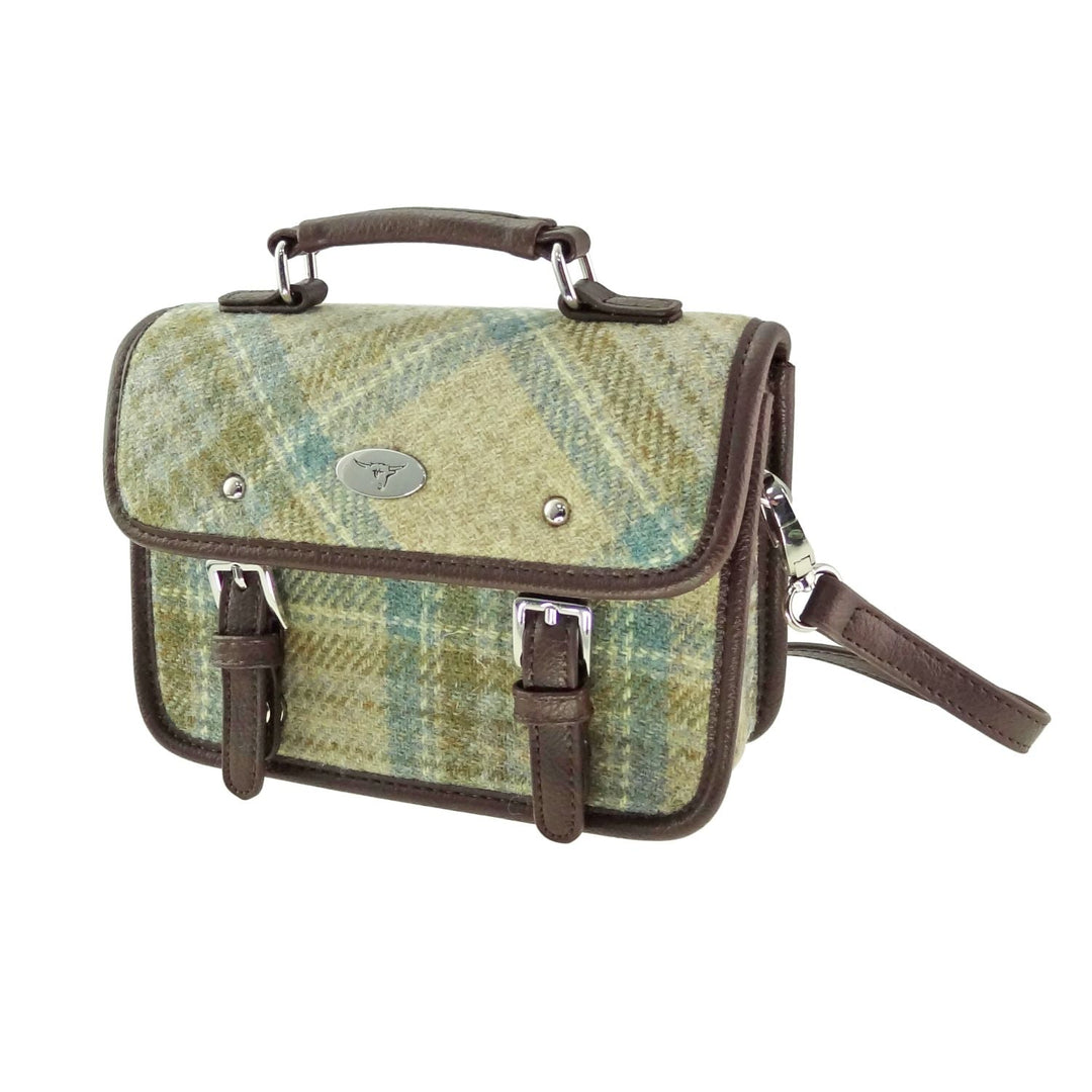 Glen Appin Harris Tweed Mini Satchel Bag Bervie