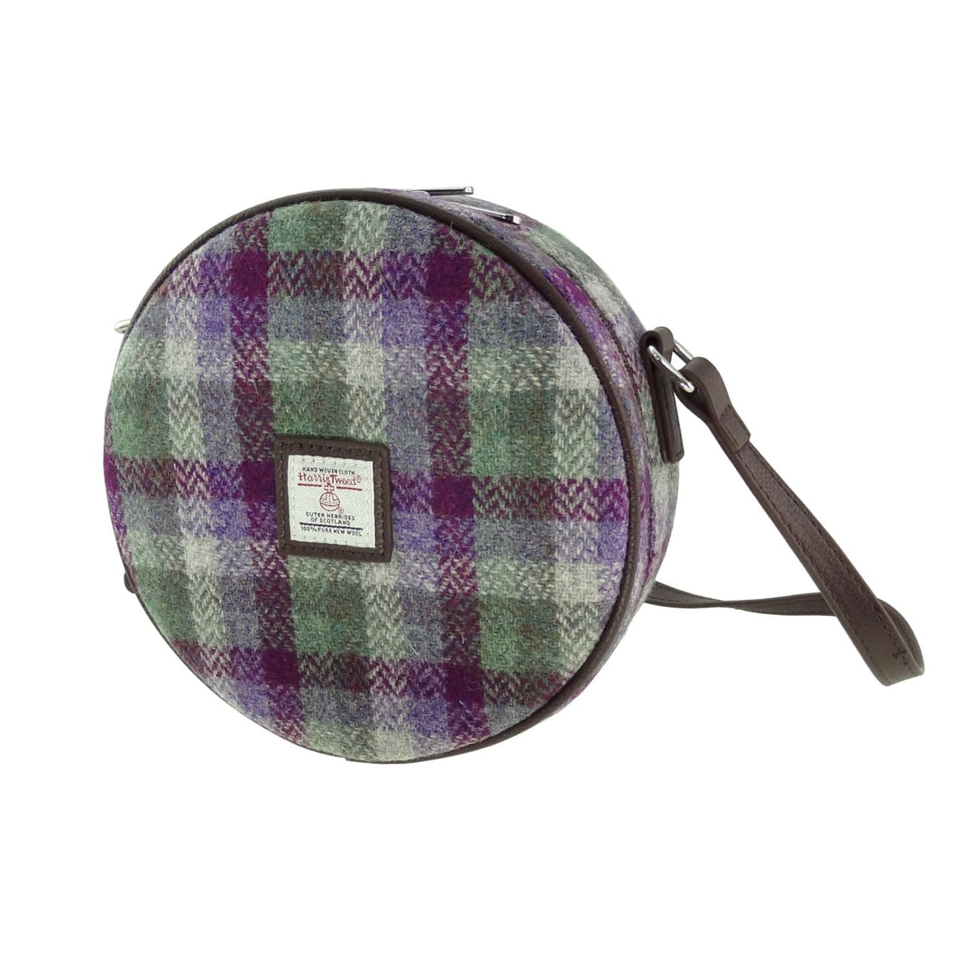 Glen Appin Harris Tweed Mini Round Bannock Bag