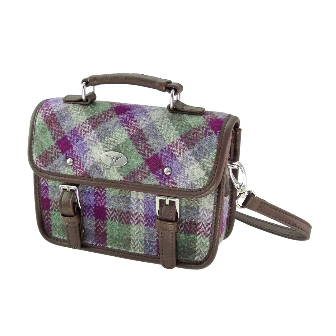 Glen Appin Harris Tweed Mini Satchel Bag Bervie