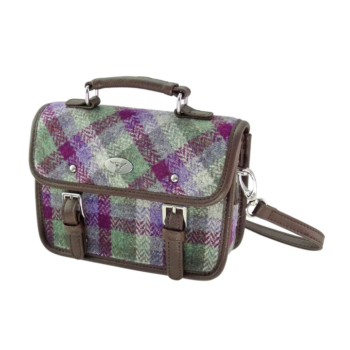 Glen Appin Harris Tweed Mini Satchel Bag Bervie