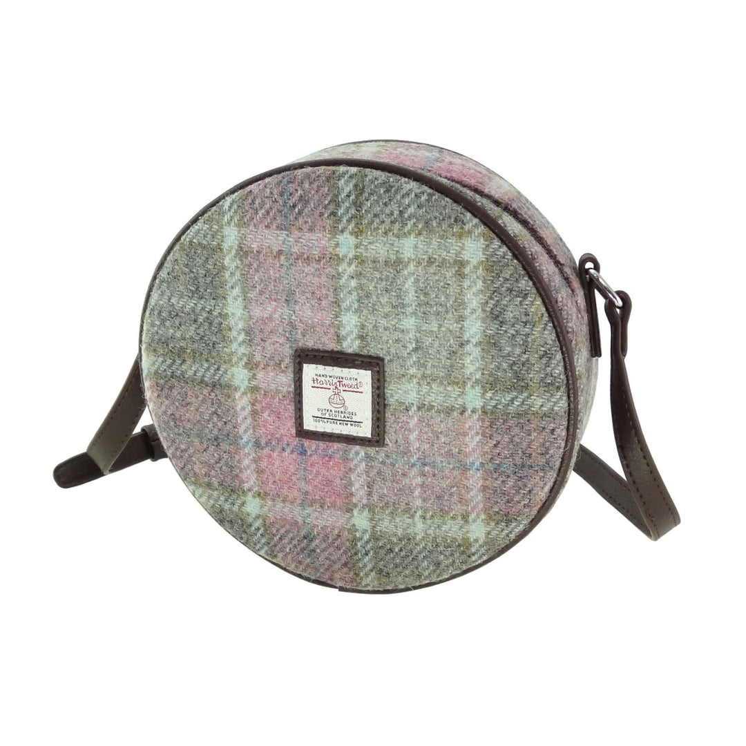 Glen Appin Harris Tweed Mini Round Bannock Bag