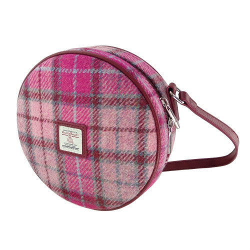 Glen Appin Harris Tweed Mini Round Bannock Bag