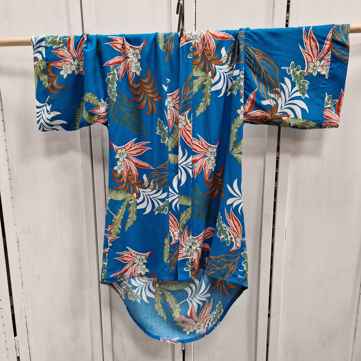 Kimono Wrap Cover Up - Floral Turquoise