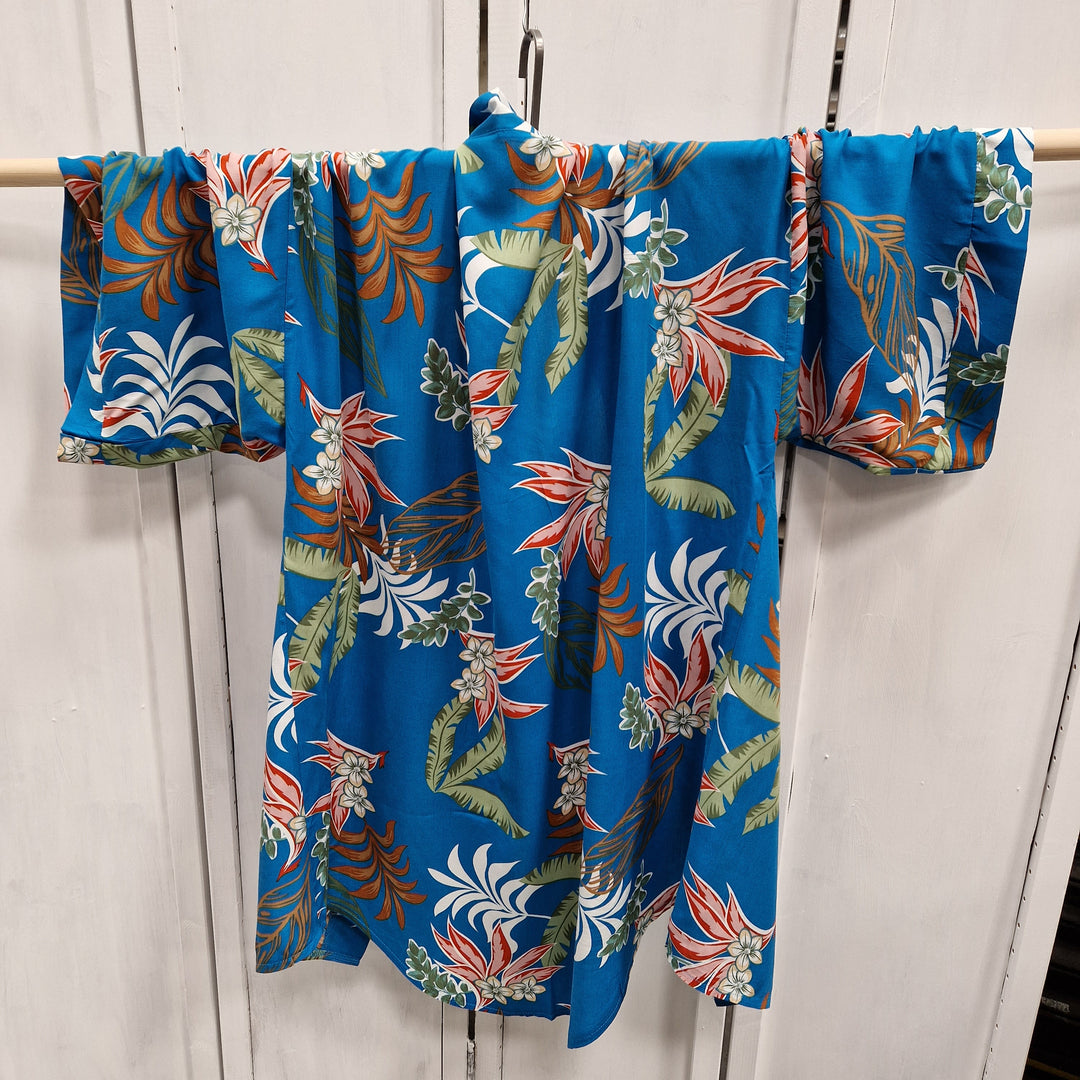 Kimono Wrap Cover Up - Floral Turquoise