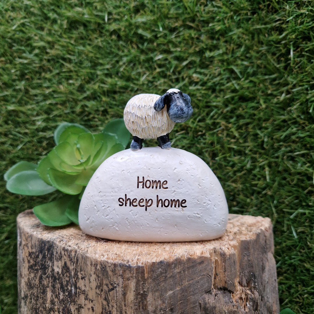 Sheep Fab-Ewe-Lous Home Sheep Home Mini Pebble Ornament Gift Figurine