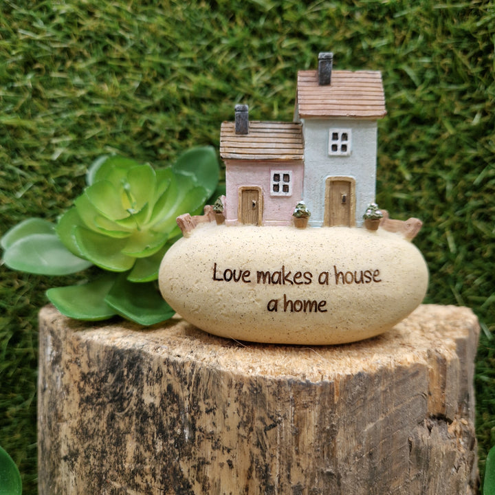 Love Makes A House A Home Mini Pebble Ornament Gift