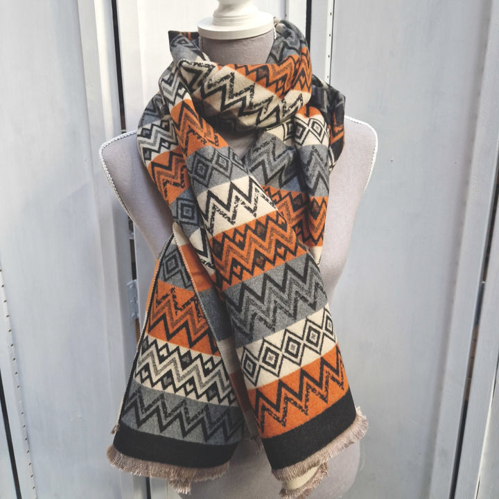 Reversible Wrap Scarf (Aztec Black)